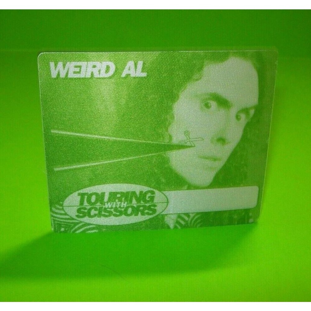 Weird Al Backstage Pass Running with Scissors Concert Tour Original 1999 Promo